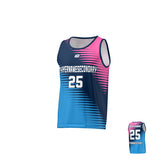 Flight Singlet Comb - Navy & Pink